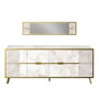 Hanah Home Frida - Consola Blanca con Espejo
